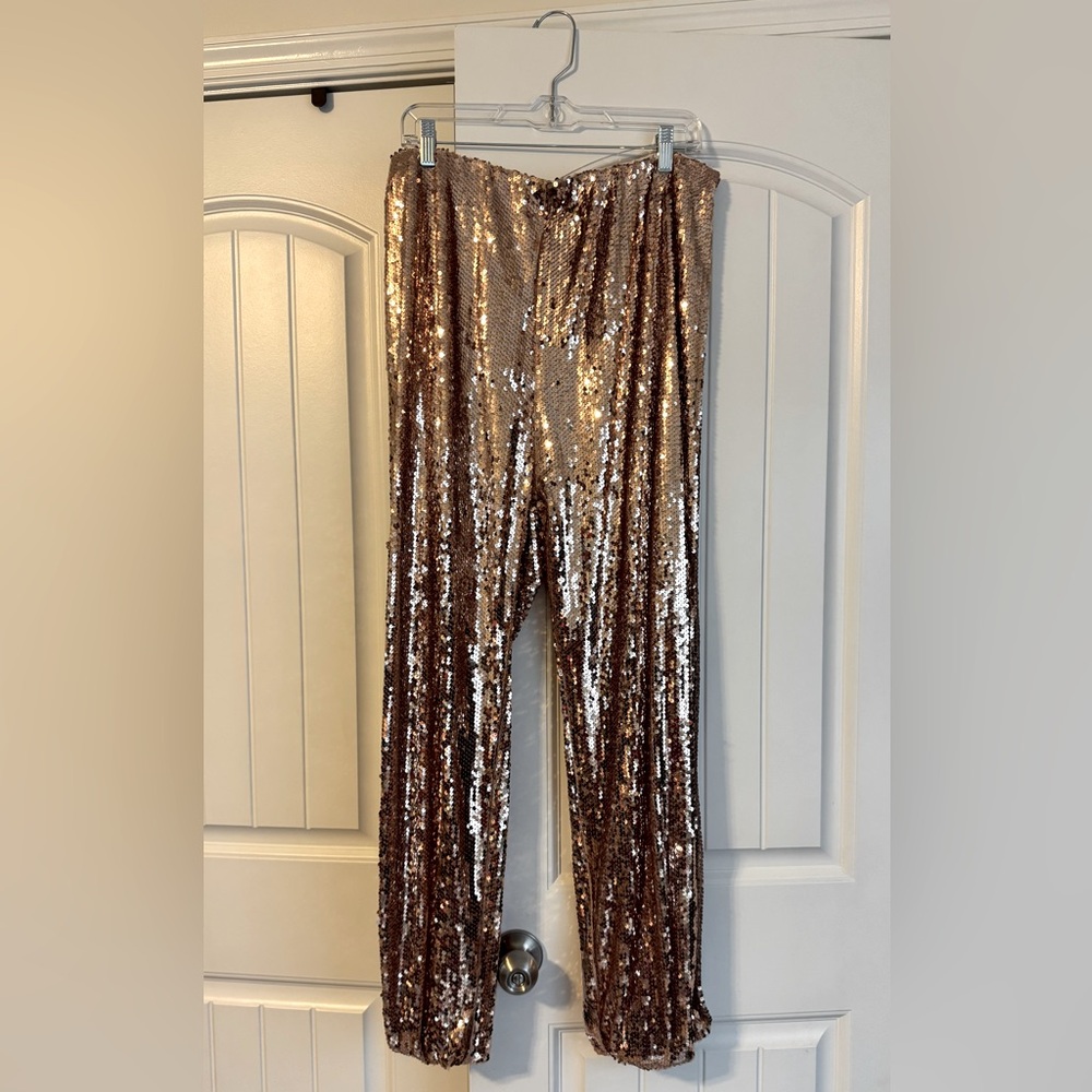 RebDolls “Ready to Go” Wide Leg Sequin Pants